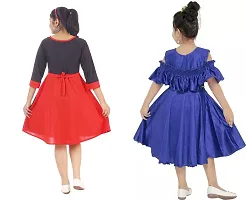 Fabulous  Crepe  Frocks For Girls Pack Of 2-thumb2