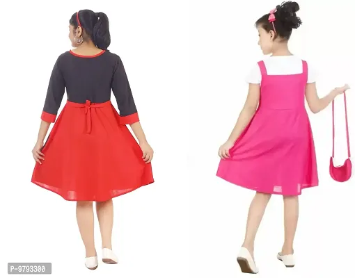 Fabulous  Crepe  Frocks For Girls Pack Of 2-thumb3