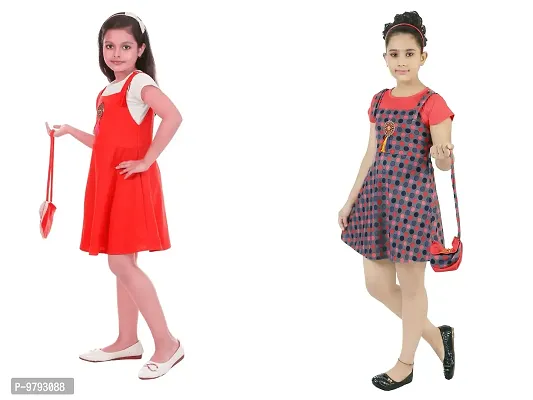 Fabulous  Crepe  Frocks For Girls Pack Of 2-thumb2