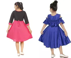 Fabulous  Crepe  Frocks For Girls Pack Of 2-thumb2