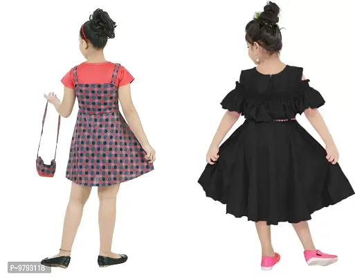 Fabulous  Crepe  Frocks For Girls Pack Of 2-thumb3