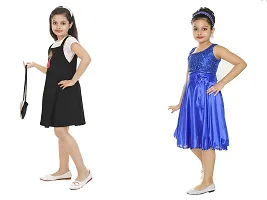 Fabulous  Crepe  Frocks For Girls Pack Of 2-thumb1