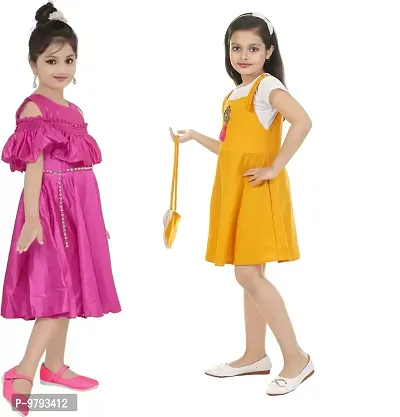 Fabulous  Crepe  Frocks For Girls Pack Of 2-thumb2