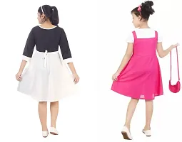 Fabulous  Crepe  Frocks For Girls Pack Of 2-thumb2