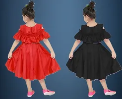 Girls Midi/Knee Length Party Dress (pack of 2)-thumb2
