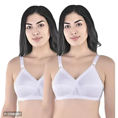 Stylish  Cotton Solid Bras For Women-thumb0