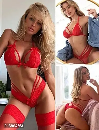 Babydoll Sleepwear Lingerie Night Dress Lingerie for Women Womens Babydoll Nightwear Honeymoon Babydoll Ladies Dresses-Red-thumb2