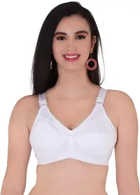 Aliesa Fashion Pure Cotton Broad Straps Bra For Heavy Bust Women and Teenage Girl-thumb1