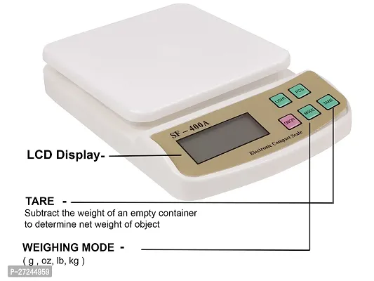 Digital Kitchen Weighing Scale SF400A with 10 kg Max Capacity-thumb2