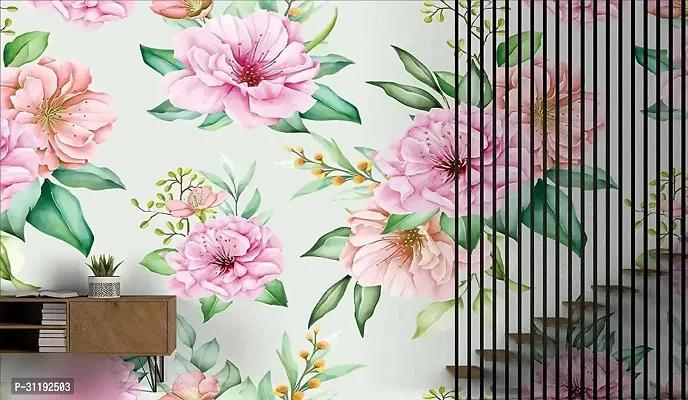 Decorative Design Self Adhesive Wallpaper Wall Sticker for Home Decor, Living Room, Bedroom, Hall, Kids Room, Play Room (PVC Vinyl, Water Proof)(DI 95) (16 X 90 INCH)-thumb0