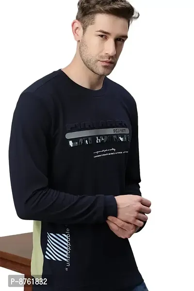 SHOWOFF Men's Cotton Casual Navy Sweatshirt FC1532-thumb0