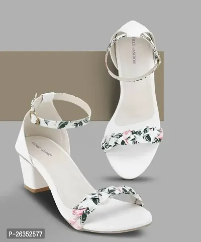 Stylish White TPR Solid Heels For Women