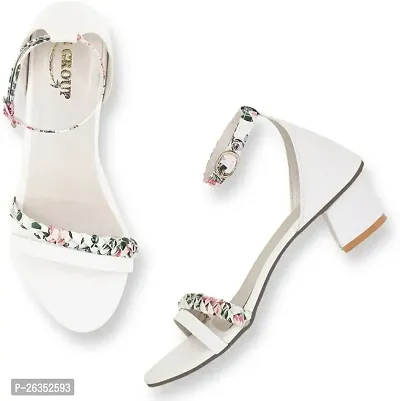 Stylish White Synthetic Solid Heels For Women