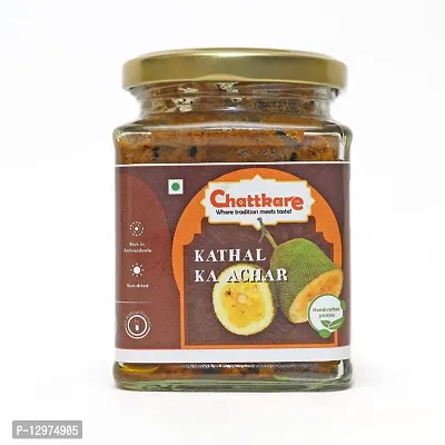 Chattkare Homemade Kathal Pure Veg 250g Pickle Achar-Traditional Bengal Taste-Glass Jar-thumb0