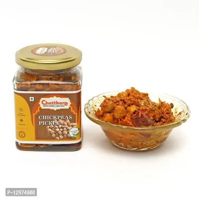 Chattkare Homemade Chickpeas Pure Veg 250g Pickle Achar-Traditional Bengal Taste-Glass Jar-thumb4