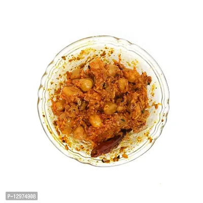 Chattkare Homemade Chickpeas Pure Veg 250g Pickle Achar-Traditional Bengal Taste-Glass Jar-thumb3