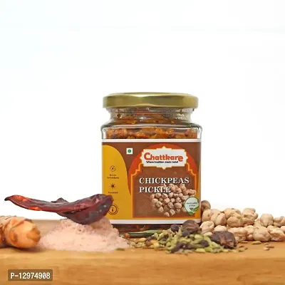 Chattkare Homemade Chickpeas Pure Veg 250g Pickle Achar-Traditional Bengal Taste-Glass Jar-thumb5
