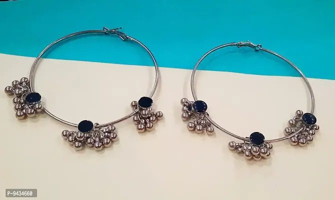 Elegant Oxidized Black Earrings For Women