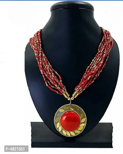 Elegant Designer Multi Layered Pendant Necklace Pack Of 5-thumb0