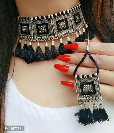 Tassel hot sale choker necklace