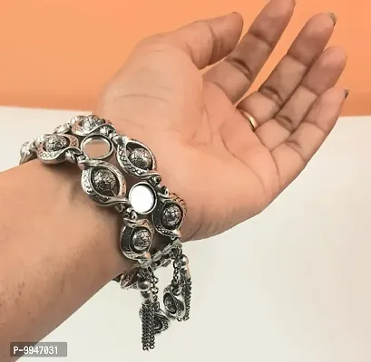 Oxidised Silver Statement Bangles/Kada / Bracelet For Women  Girls