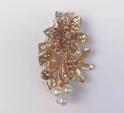 Shimmering Alloy Emerald Brooches For Women