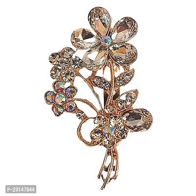 Fancy Women Party wear nice flowers Brooch Pin, Brooch Pin, Flakes Design, Decorated with Pearls, different designs stone saree pin brooch-thumb0
