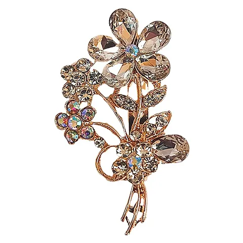 Fancy Women Party wear nice flowers Brooch Pin, Brooch Pin, Flakes Design, Decorated with Pearls, different designs stone saree pin brooch