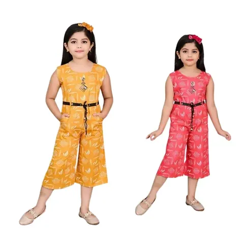 Fabulous Basic Jumpsuit For Girls Pack Of 2