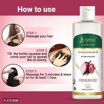 JOYEUX Advanced Organics Onion Black Seed Hair oil 200Ml Hair Oilnbsp;nbsp;(200 ml)-thumb2