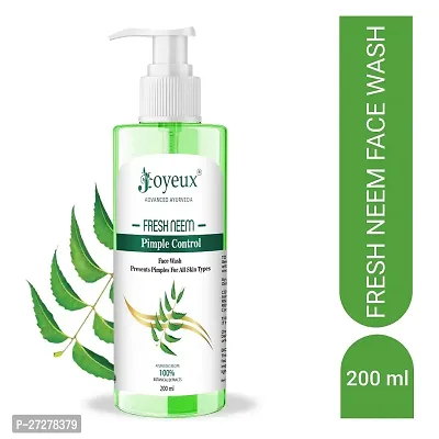 JOYEUX Fresh Neem Pimple Control Prevents Pimples|All Skin Types| Men  Women Face Washnbsp;nbsp;(200 ml)