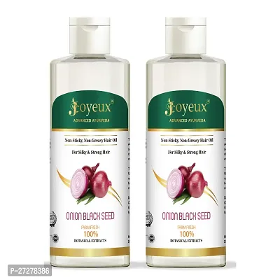 JOYEUX Advanced Organics Onion Black Seed Hair oil 200Ml Hair Oilnbsp;nbsp;(200 ml) PACK OF 2