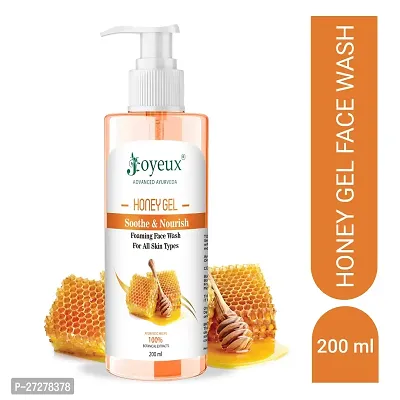 JOYEUX Honey Gel Soothe  Nourish Foaming Face wash | Soap Free Formula | Reduce Dryness | 100% Botanical Extracts | Suitable for All Skin Types | 200ml Face Washnbsp;nbsp;(200 ml)-thumb0