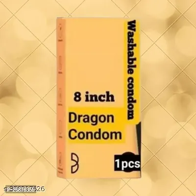 DRAGON CONDOM REUSABLE CONDOM SLEEVE EXTENDER INCH MEN WASHABLE CONDOM SILICON CONDOM FOR MEN-thumb3