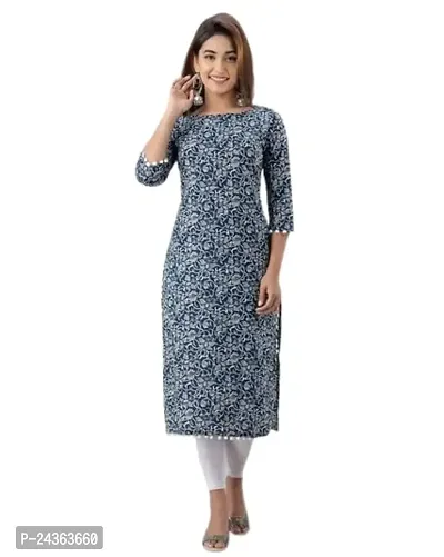 UMA FABRIC Fashions Pure Cotton Printed Straight Kurta/Kurti for Women/Girls