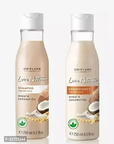 Natural Love Nature Shampoo And Conditioner For Dry Hair Wheat And Coconut Oil