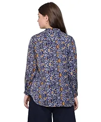 BaawRi Casual Round Neck Full Sleeve Floral Printed Crepe Fabric Top for Women/Girl's-thumb4