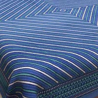 Comfortable Blue Cotton Printed 1 Bedsheet + 2 Pillowcovers-thumb1