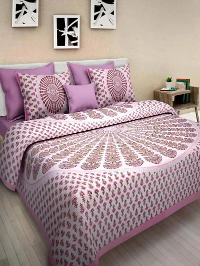 Rajsthani Traditional Jaipuri Cotton BedSheet with Pillow Cover