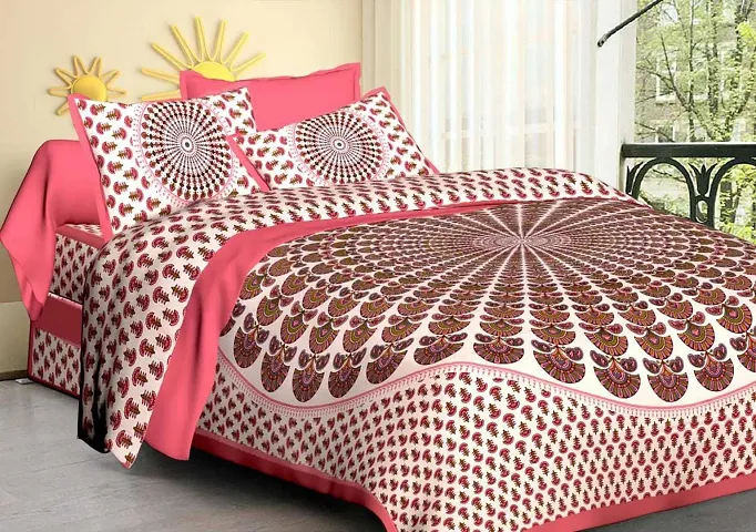 Jaipuri Cotton Double Bedsheets