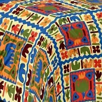 Comfortable Multicoloured Cotton Printed 1 Bedsheet + 2 Pillowcovers-thumb1