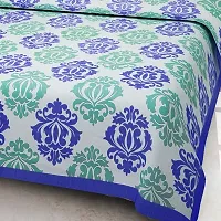 Comfortable Multicoloured Cotton Printed 1 Bedsheet + 2 Pillowcovers-thumb1