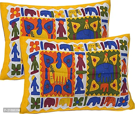 Comfortable Multicoloured Cotton Printed 1 Bedsheet + 2 Pillowcovers-thumb4