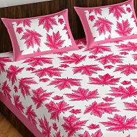 Comfortable Multicoloured Cotton Double 1 Bedsheet + 2 Pillowcovers-thumb1