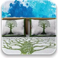 Comfortable Multicoloured Cotton Printed 1 Bedsheet + 2 Pillowcovers-thumb2