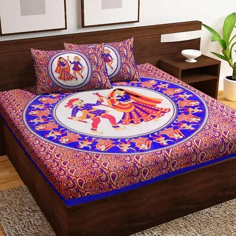 Rajasthani Print Cotton Double Bedsheets