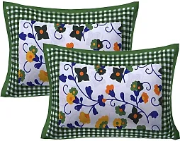 Comfortable Multicoloured Cotton Printed 1 Bedsheet + 2 Pillowcovers-thumb3