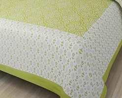 Comfortable Multicoloured Cotton Double 1 Bedsheet + 2 Pillowcovers-thumb1