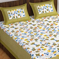 Stylish Cotton Double 1 Bedsheet + 2 Pillowcovers-thumb1