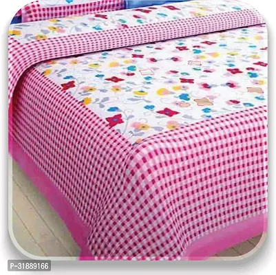 Comfortable Multicoloured Cotton Printed 1 Bedsheet + 2 Pillowcovers-thumb2